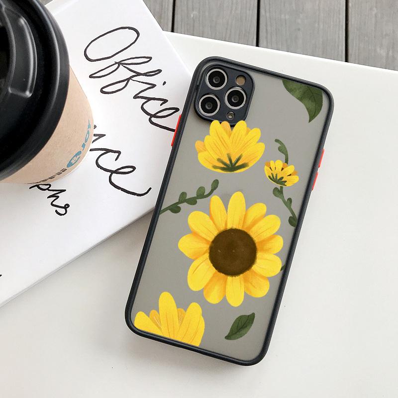 Flower Sunflower Chrysanthemum Phone Case For iPhone 16 15 12 11 13 14 Pro Max XS XR X 15 14 7 8 Plus SE2 Shockproof Back Cover