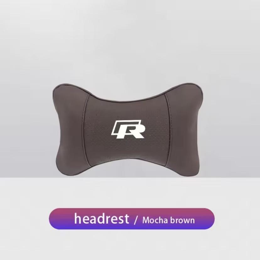 Car Tire Valve/ Car Headrest/Lumbar Support Auto Neck Pillow Waist Cushion For VW GTI Polo Golf MK7 Passat B6 Tiguan Jetta T-ROC
