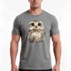 Little Owl Tshirt Summer Casual Cotton Tee Oversized Streetwear Tops Vintage Graphic Print Loose Fit Short Sleeve