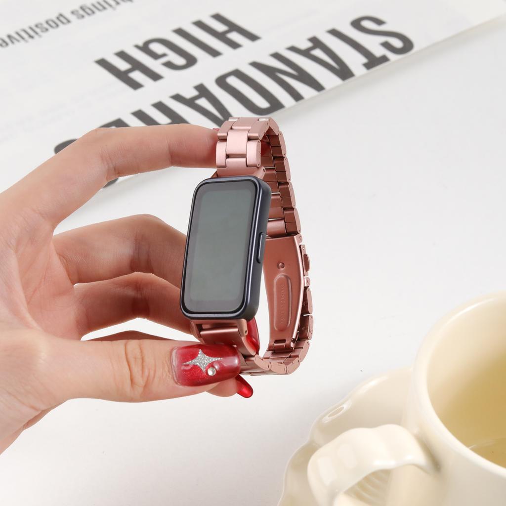 Metal Strap For Huawei Band 10 9 8 NFC Accessories Stainless Steel Replacement wrist bracelet correa Huawei Band 10 watch bands