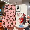 Phone Case For VIVO V21 4G 5G Cute Sweet Girls Cartoons High-quality Liquid Silicone Coque For VIVO V21 4G 5G New Design Funda