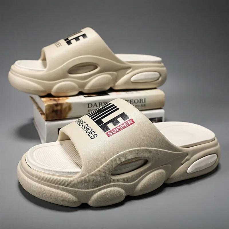 Pantofle Platforma 5cm Pánské Měkké Vzduchové Polštářky Pantofle Eva Dámské Pantofle Módní Žabky Venkovní Boty Letní Sandály