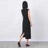 Ditu V-neck French sexy waist slimming casual fashion temperament elegant sleeveless dress
