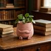 Mini Flowerpot Cute Desktop Planter 3D Printed Healing Smiling Face Creative Green Plant Pot for Home