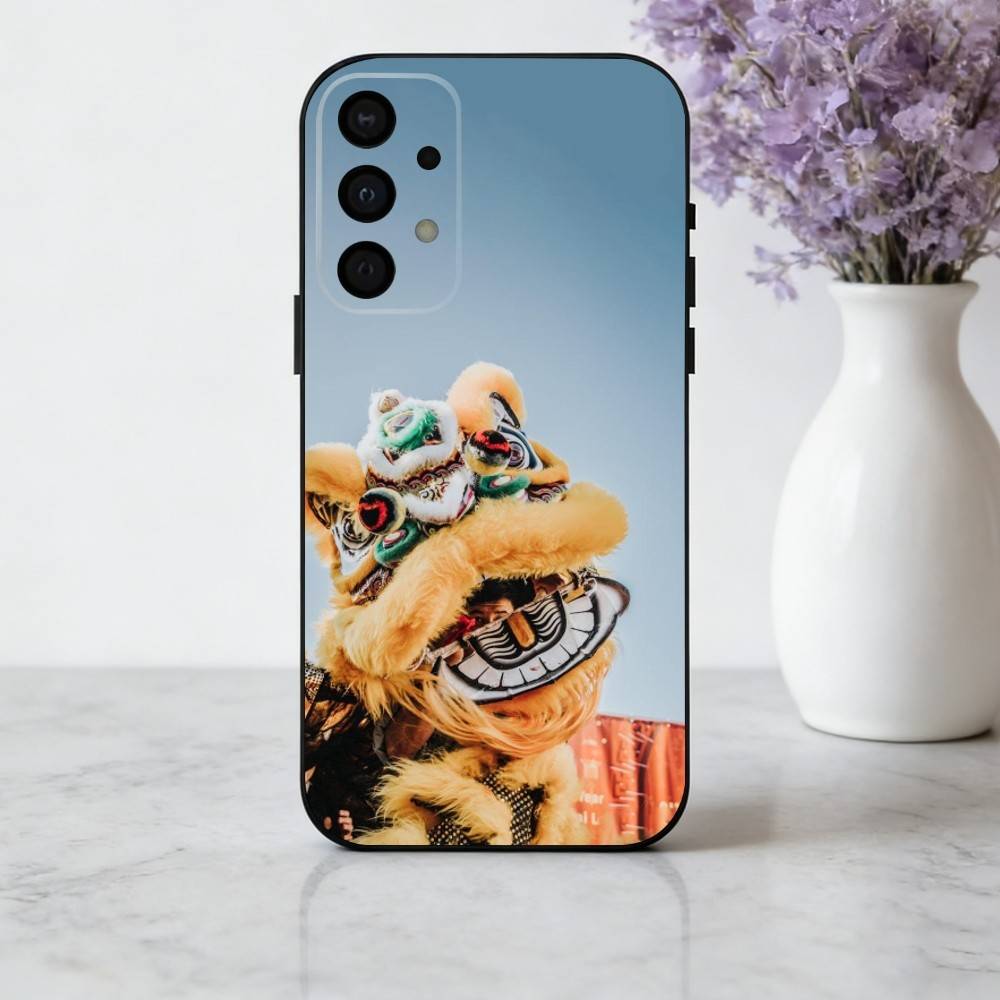 C-Chinese L-lion D-dance Phone Case For Samsung Galaxy A73,A72,A71,A70,A53,A52,A51,Others Soft Black Cover