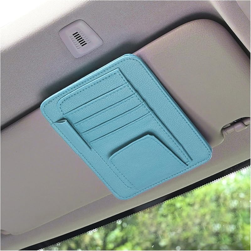 Augeny Car Sun Visor Organizer, Small Auto Visor Organizer And Storage, Registration And Document Holder, Vehicle Accessories For Sunglasses,