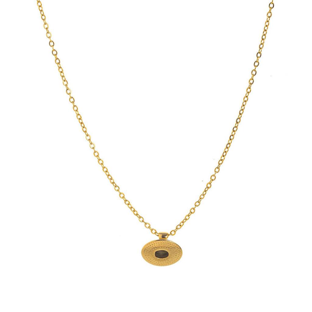 Stainless Steel Retro Cowboy Boots & Horseshoe Necklace with 18K Gold Electroplating