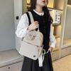 Casual Women's Backpack Lightweight Spring New Style Artistic Pure Color Travel Nylon Street Trend Breathable Small Size Backpack