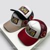 Neue Unisex-Street-Baseballkappen mit Stickerei-Tigerbuchstaben, atmungsaktiv, Farbblock, Sonnenschutz, Netz-Trucker-Kappen, persönlich, vielseitig