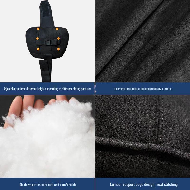 Maybach Suede Lumbar and Neck Support Car Pillow