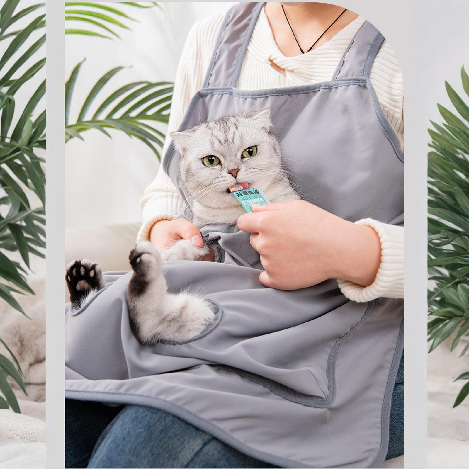 

La La Pet Регулируемый фартук-переноска с отверстиями Мягкая переноска-слинг Носимый рюкзак спереди Для One Size