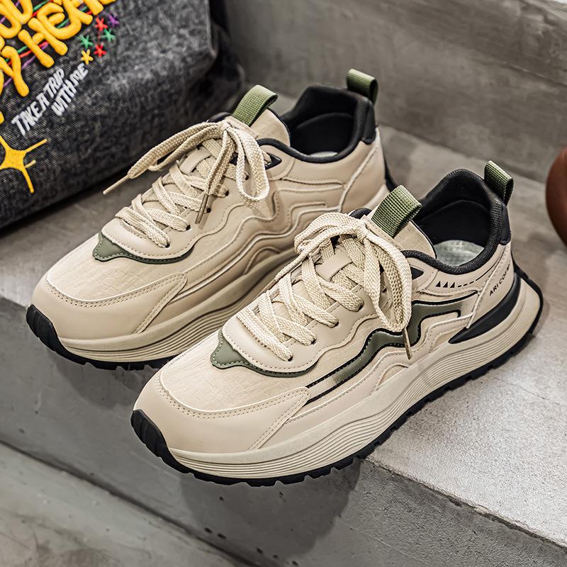 Autumn new outdoor waterproof casual sports shoes youth thick-soled wear-resistant dad shoes 39