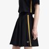 FRED PERRY [Womens] Striped Tape Pleated Skirt - Black/Champagne Afpf2612106-90A