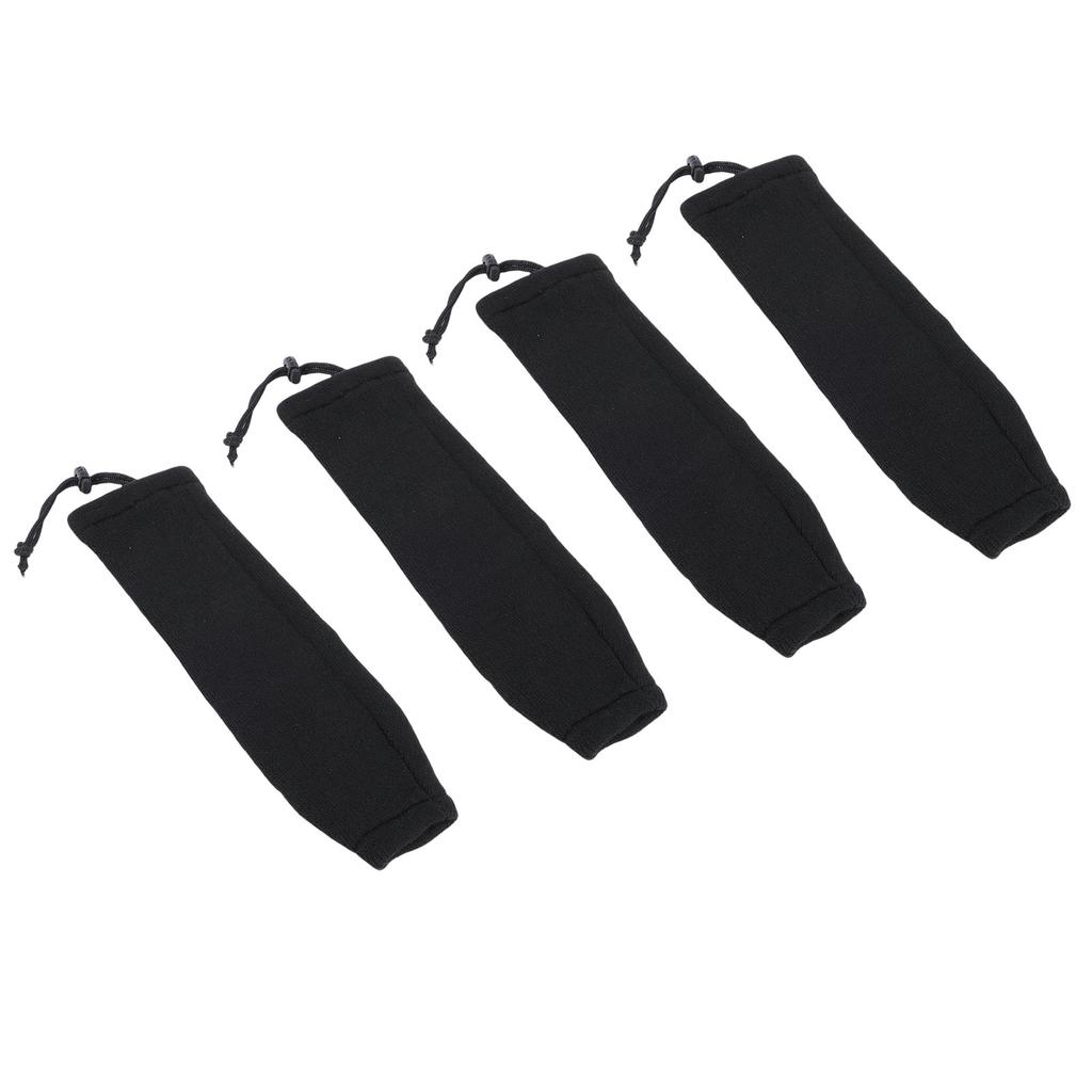 4 Stück Marine Bootsfenderhüllen 20 x 63 cm Schwarz Gestrickt Elastisch Starker Schutz Bootsfenderhüllen für Doppelauge