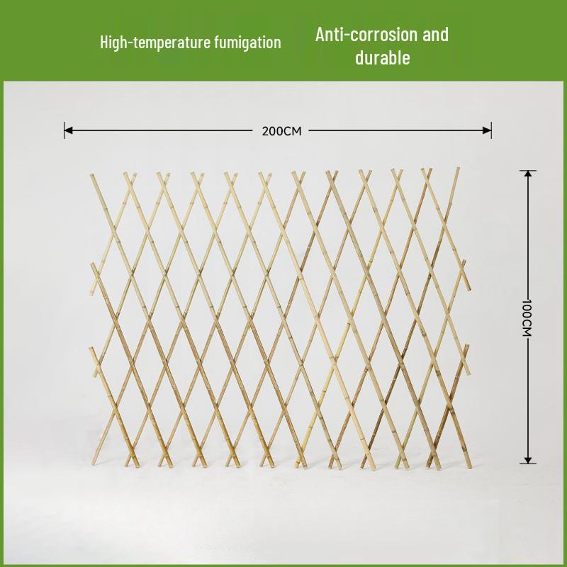 Expandable Bamboo Fence Panel for Outdoor Patio and Garden – Anti-Corrosion Support Pole for Landscaping and Partitioning.