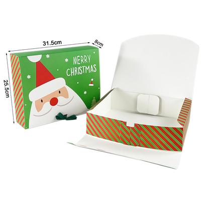 2 uds Caja de Regalo de Navidad Papá Noel Caja para Caramelos Galletas Decoración de Navidad 2024 para Hogar Xmas Noel Fiesta de Año Nuevo 2025