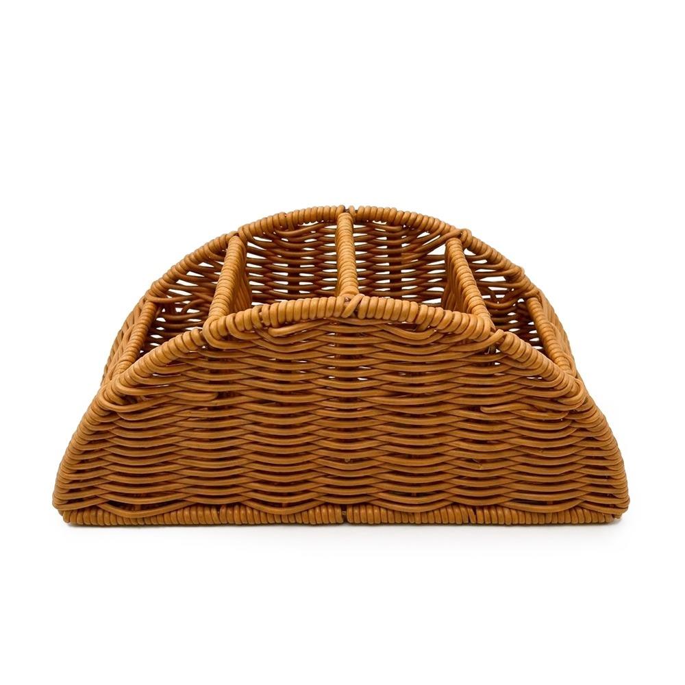 

Multi-Use Weaving Storage Basket Brown Grey Weave Pattern Woven Basket Small Grids Compartmentalized Organizer Basket