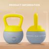 10KG Soft Kettlebell, Kettlebell with Non-Slip Handle for Home Gym, Weight Lifting, Strength Training, Yellow/Grey