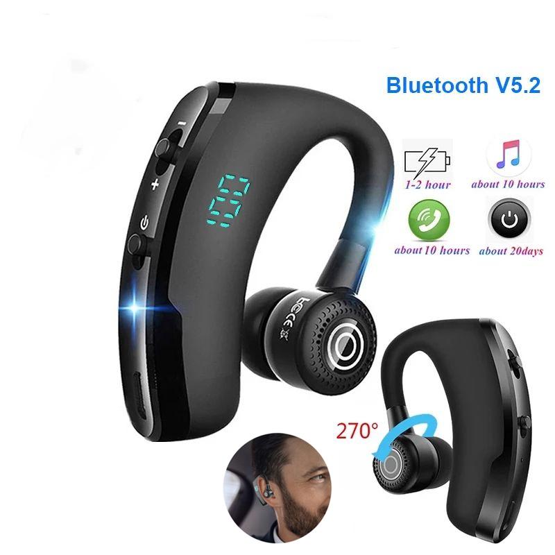 V9S Business slúchadlá Bluetooth 5.2 slúchadlá s mikrofónom Bezdrôtové jedno slúchadlo Vodotesné s redukciou hluku Hands-free náhlavná súprava na ucho pre chytré telefóny