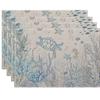 Sea Turtle Theme Placemats Set Unique Housewarming Gift for Ocean Lovers Charming Marine Life Table Decor Beach Themed Kitchen
