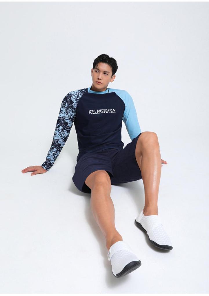 Herren Zweiteiliger Schnelltrocknender Sonnenschutz Neoprenanzug für Surfen, Schnorcheln & Strandschwimmen