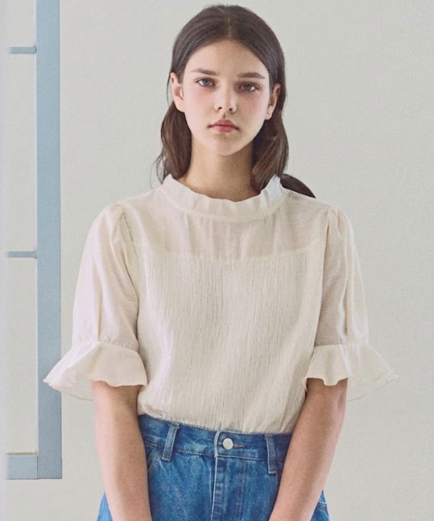 SLOWLOLLI Mixed Layered Blouse_2 Colors