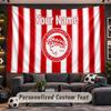 Olympiacos Personalizuotas gobelenas Palaikymas Custom Name, Sienų menas Namų dekoravimas