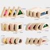 Montessori Transparent Shape Blocks Wooden Toys Rainbow Acrylic Color Cognitive Sensory Building Game Educational Toys for Kids