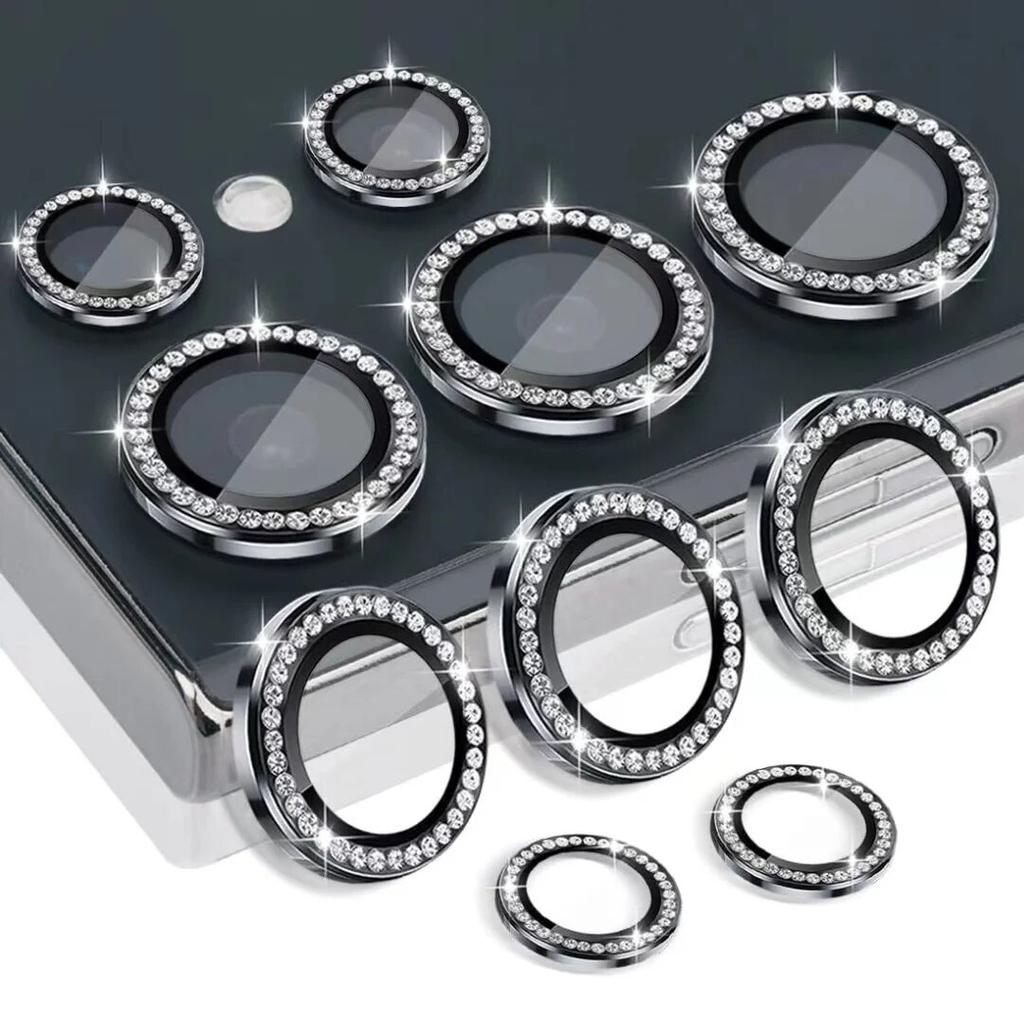 Protezione Fotocamera Anello Diamantato Per Samsung Galaxy S24Ultra S24Plus S24 Custodia in Vetro per Obiettivo Per Samsung S24ultra Copertura Tappo Obiettivo Posteriore