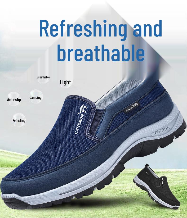 Herren Übergröße Slipper Mesh Walking Sneaker, Größe 49