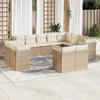 VidaXL Garden Lounge Set with Cushions 12 Pcs Beige Braided Resin 3218528