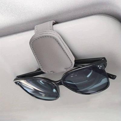 1 Stück Neue Sonnenbrillenhalter für Auto Magnetisch Echtes Leder Sonnenbrillenclip für Auto Sonnenblende Brillenaufhänger Clip