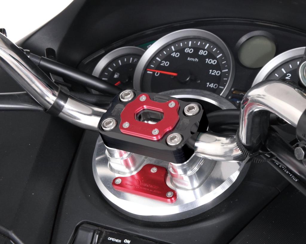 KITACO Handle Upper Holder SI Anodized PCX125/PCX150/Forza Black/Red 561-1822120