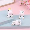 4Pcs Auto Cute Anime Plastic Cartoon Little Cow Car Accessories Gift Interior Hanging Ornament Rear View Mirror Decorations