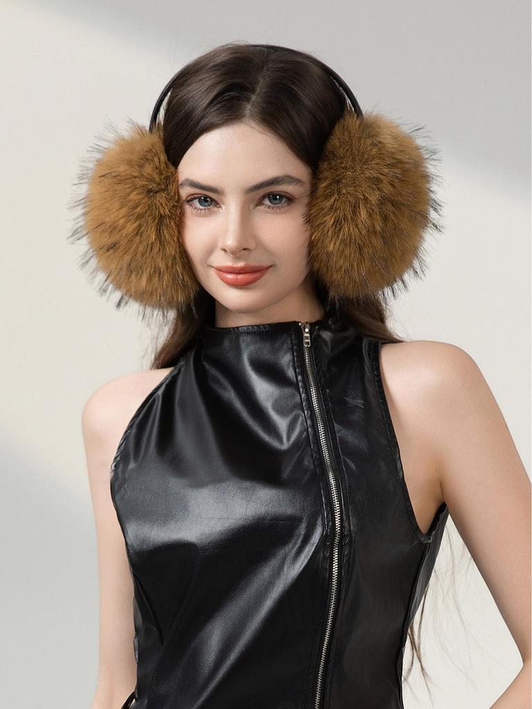 Unisex Damen Kinder Winter Kunstpelz Ohrenschützer Niedlich Weich Plüsch Über dem Kopf Warm Ohrwärmer Winddicht Flauschig Ohrenabdeckungen