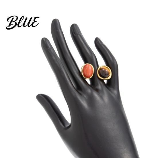 Resin Smudged Texture Ring Retro Style Finger Ring Adjustable Open