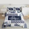 Feelyou Cartoon Car Kids Comforter Set Construction Bedding Set for Boys Toddler Decor Equipment Trucks Comforter Cartoon Car Excavator Trac