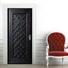 3D Door Decoration Stickers Modern Black Geometric  Simple Abstract Lines Flowers Wallpaper For Living Room Home Decor Bedroom Art Decals