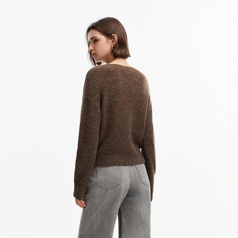ONLY Women's Sequin Embellished Relaxed Fit Knit Sweater