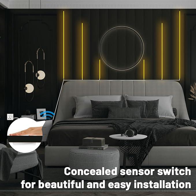 5V COB LED Strip Light Set with Touch Sensor Switch for Wardrobe or Display Cabinet