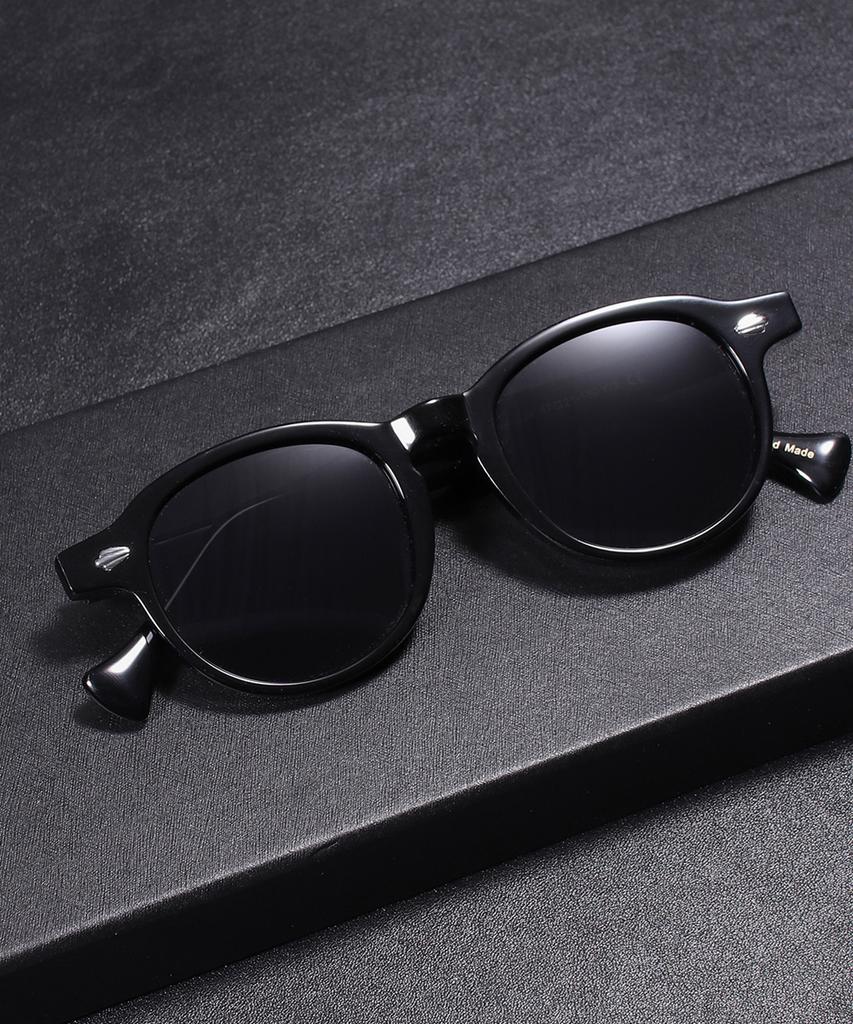 Lingkeonpeuleim Vintage524 Acetate Sunglasses Black