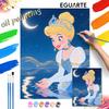 Cinderella Digital Oil Painting Art Kit Handmade Diy Home Decorations