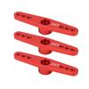 3Pcs 25T Aluminum Alloy RC Servo Arm Horn Long Type for 1 10 Remote Control Car Upgrade PartRed