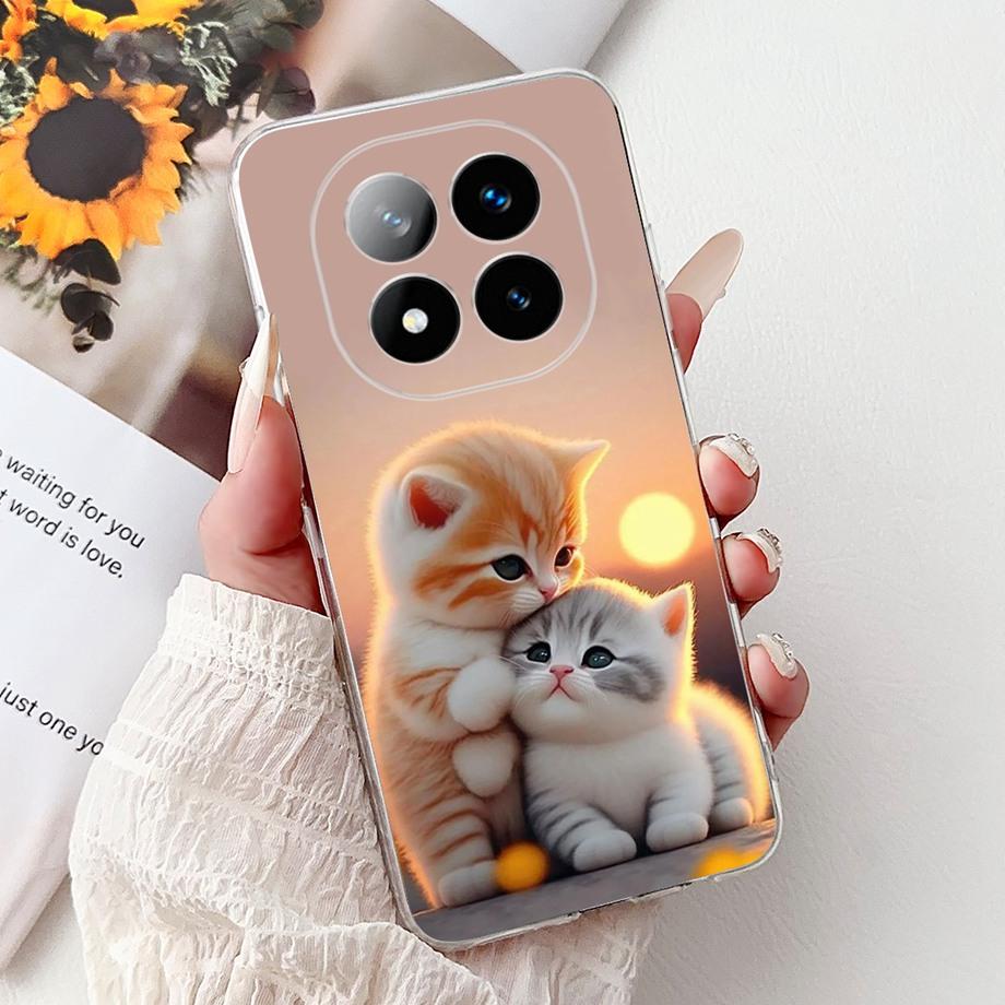 For Xiaomi Redmi Note 14 14Pro 14 Pro+ Plus Case Cute Animals Tiger Lion Dragon Cartoon Phone Cover Soft TPU Matte Silicone Capa