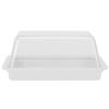 Rectangular Butter Cutting Box with Lid Portable Butter Storage Box for Home KitchenWhite