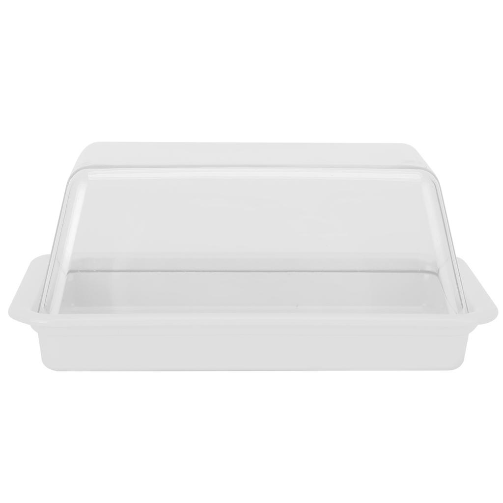 Rectangular Butter Cutting Box with Lid Portable Butter Storage Box for Home KitchenWhite