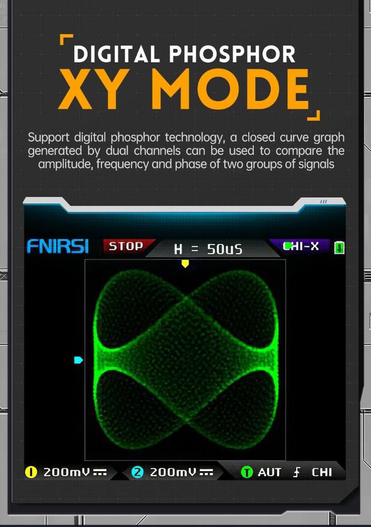 DPOX180H Dual-Channel Handheld Fluorescent Digital Oscilloscope 