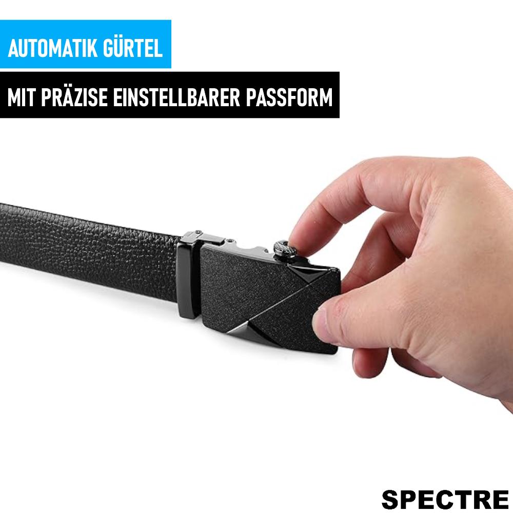 SPECTRE Belte Automatisk Spenne Svart Lær Herrebelte Elegant Bukser Jeans