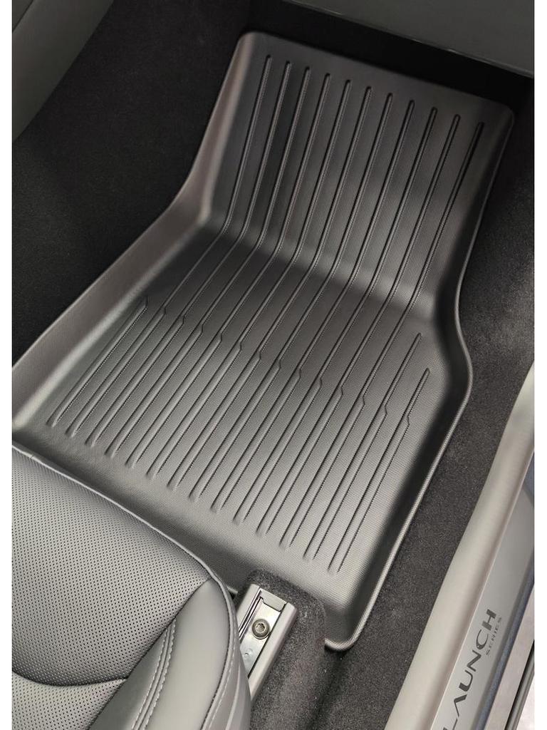 Tesla Model Y Refresh Foot Pads & Trunk Mats with Center Console Storage Box