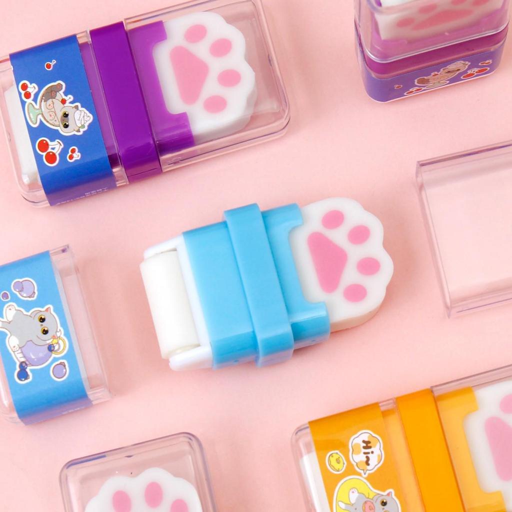 Adorable Cat Paw Cartoon Eraser for Elementary Students - Creative Stationery